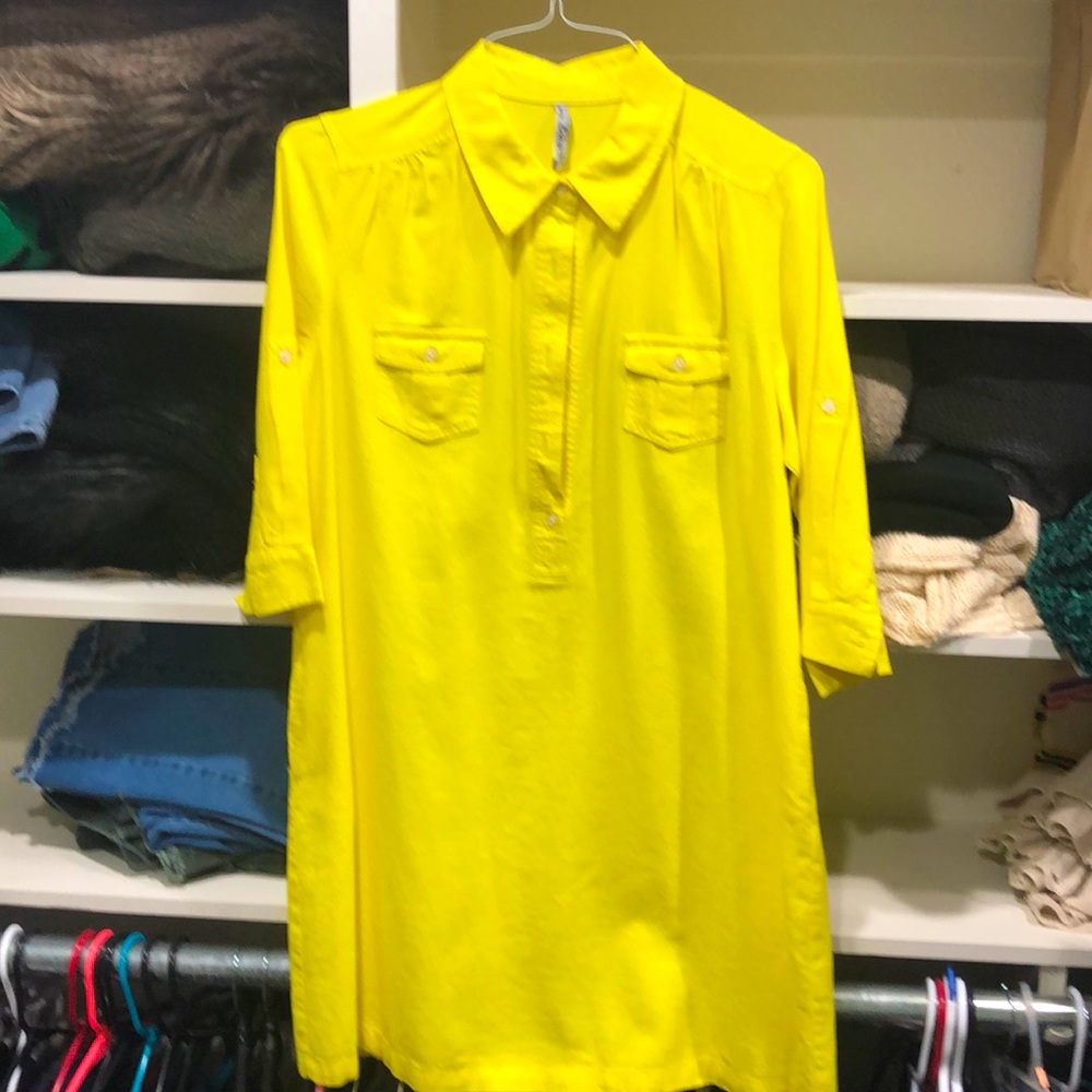Yellow Shirt Dress Old Navy